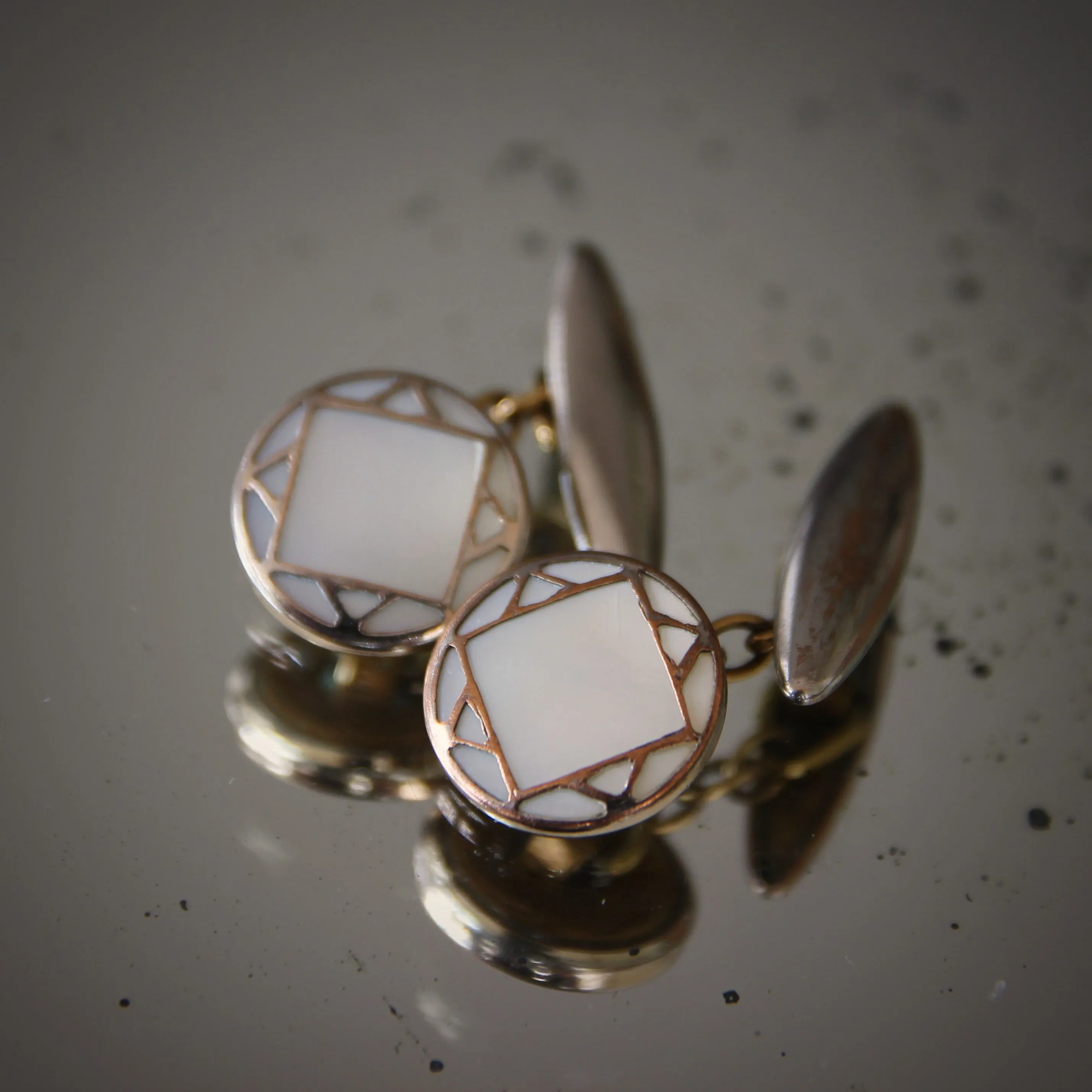 Deco English "Tracery" Cufflinks