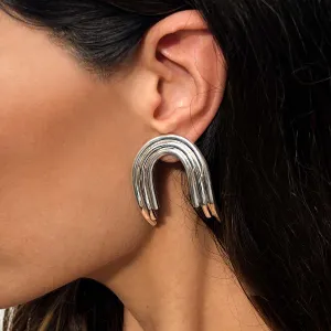 DECO GODDESS EARRINGS SILVER