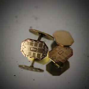 Deco Goldtone Cufflinks