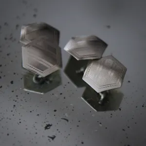 Deco Machine-Striped Cufflinks