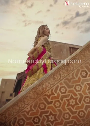 Designer Embroidered yellow Lehenga for Haldi #BN852