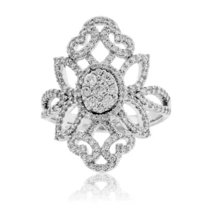 Diamond Art Deco Style Ring