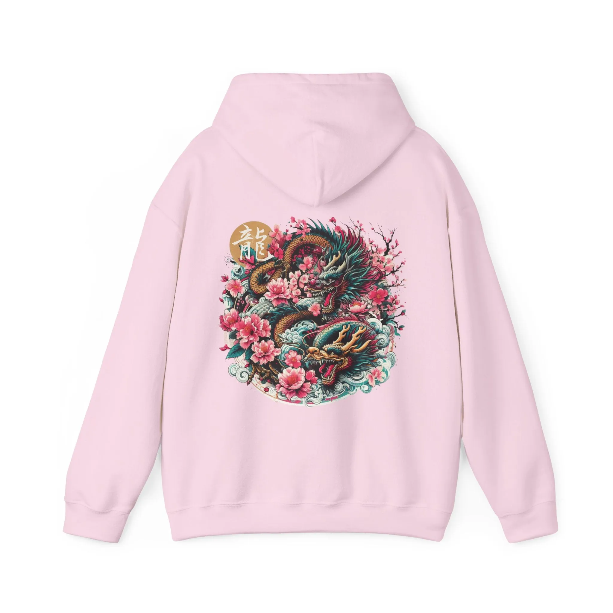 Dragon & Sakura Hoodie - Japanese Art-Inspired Bold Hoodie