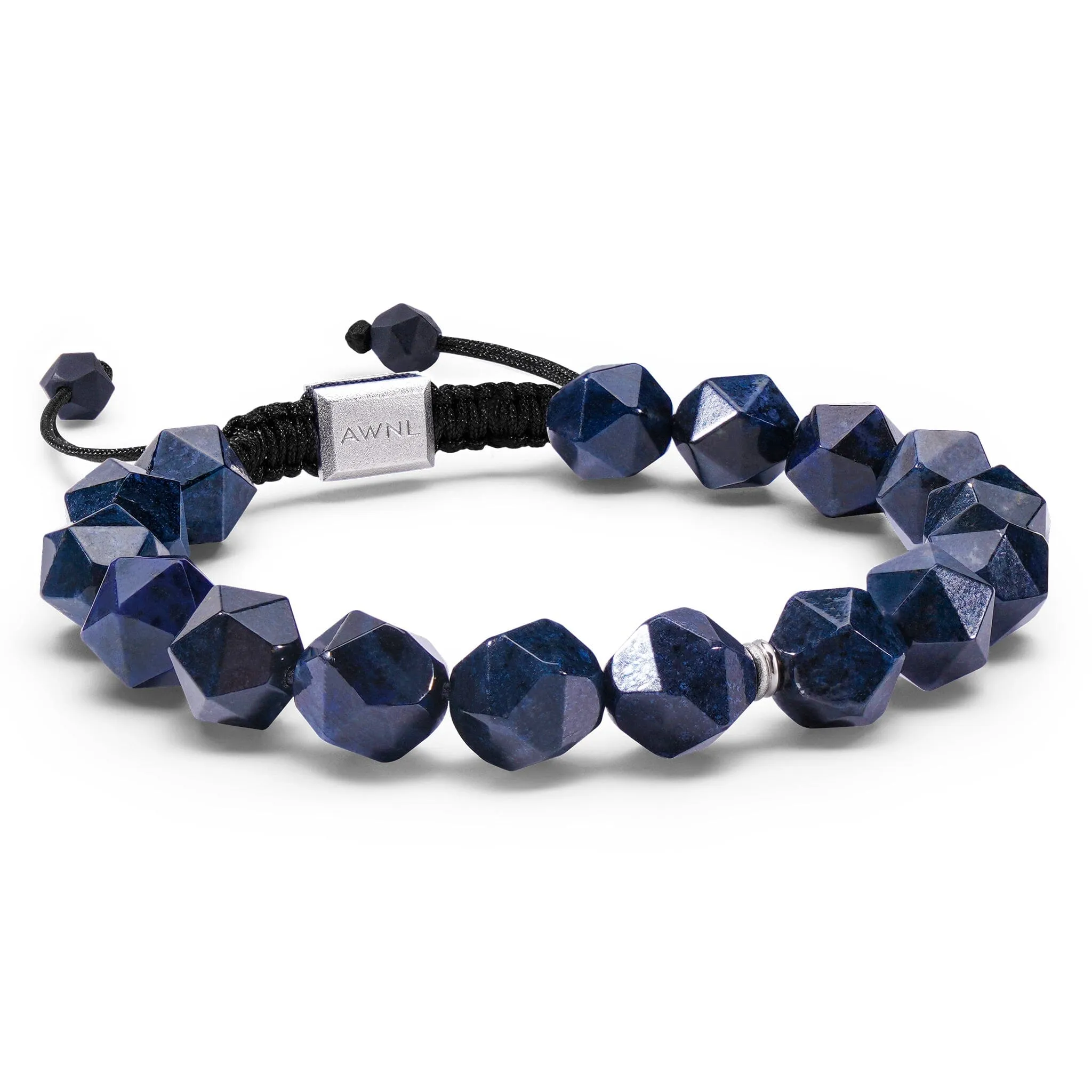 Dumortierite Duo Beads Macrame Bracelet