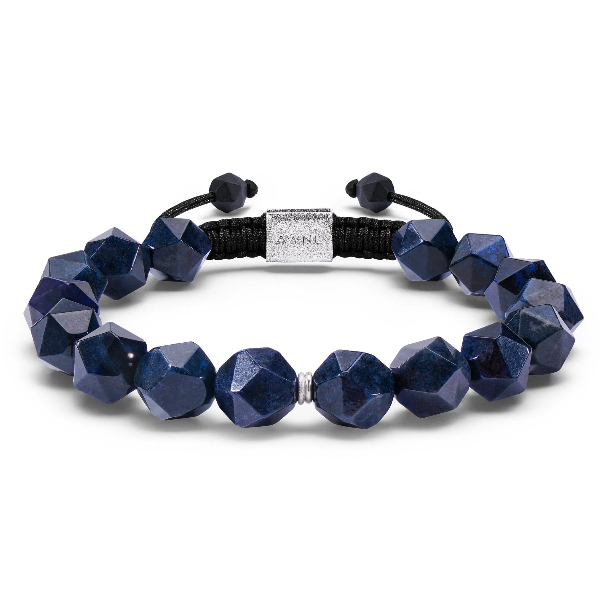 Dumortierite Duo Beads Macrame Bracelet