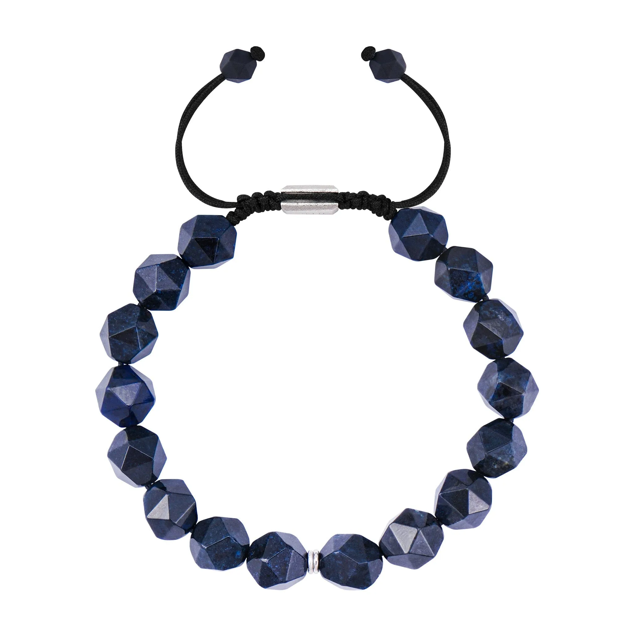 Dumortierite Duo Beads Macrame Bracelet