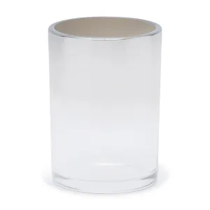DWELL GLASSWARE TUMBLER (7.3X7.3X10.5 - SILVER/TRANSPARENT)