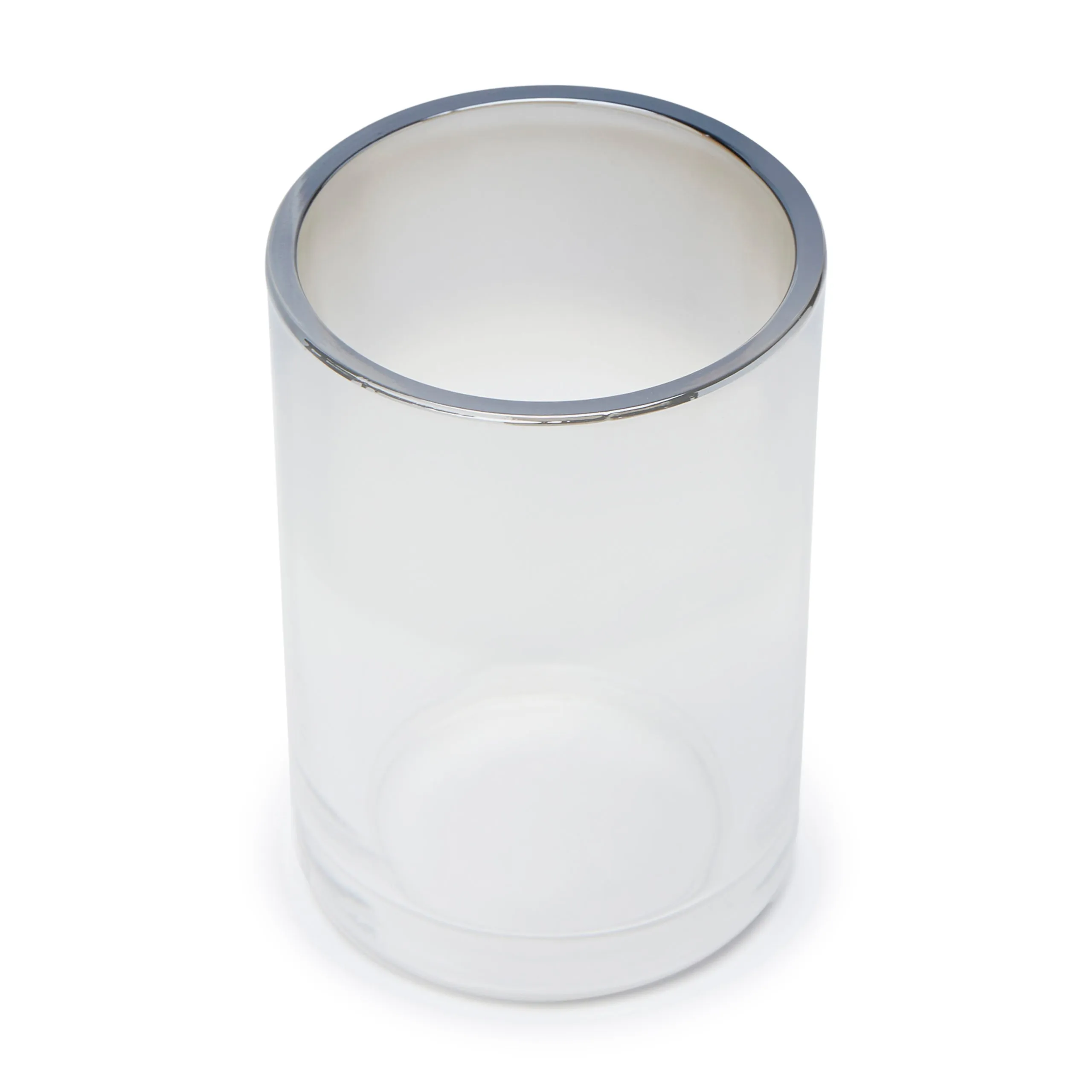 DWELL GLASSWARE TUMBLER (7.3X7.3X10.5 - SILVER/TRANSPARENT)