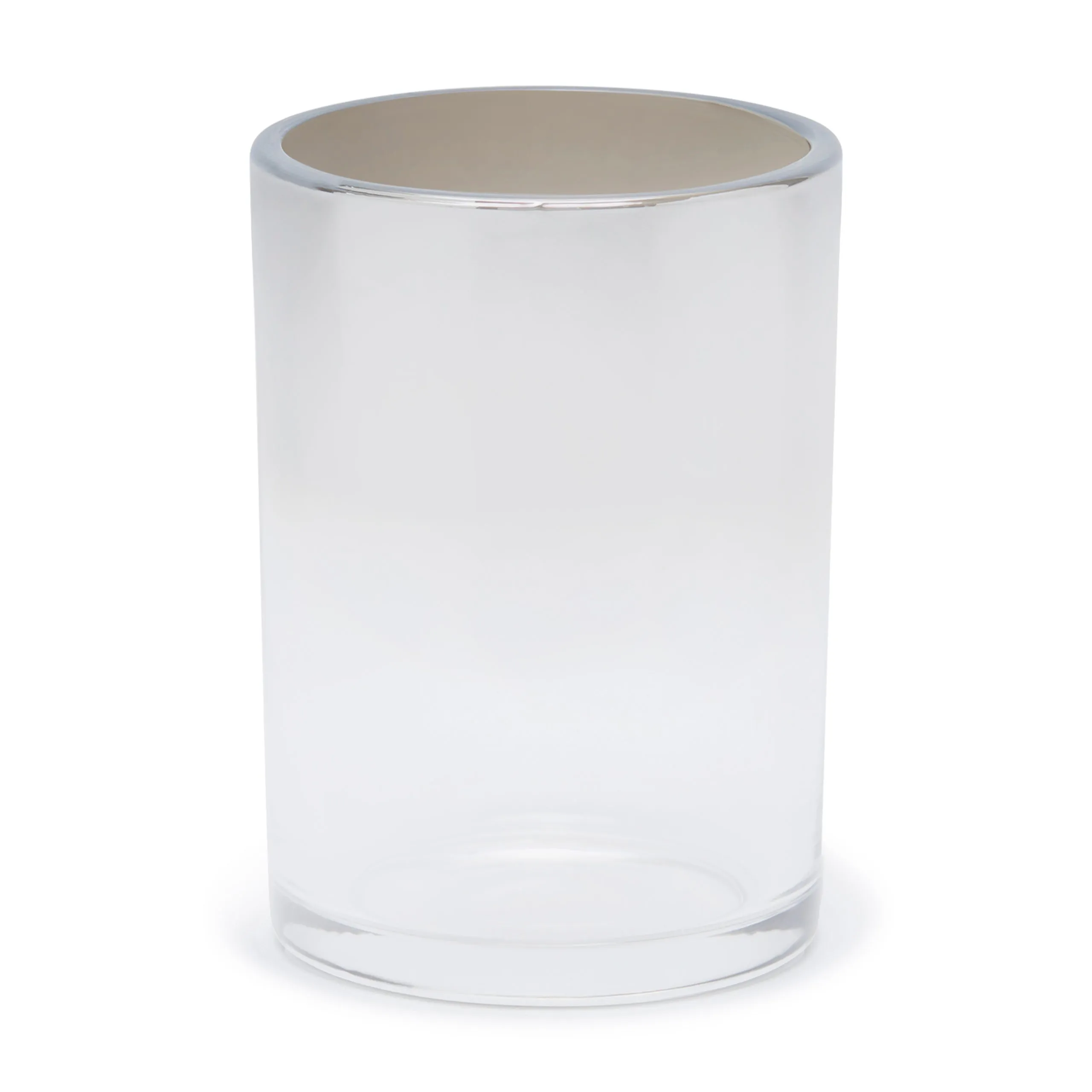 DWELL GLASSWARE TUMBLER (7.3X7.3X10.5 - SILVER/TRANSPARENT)
