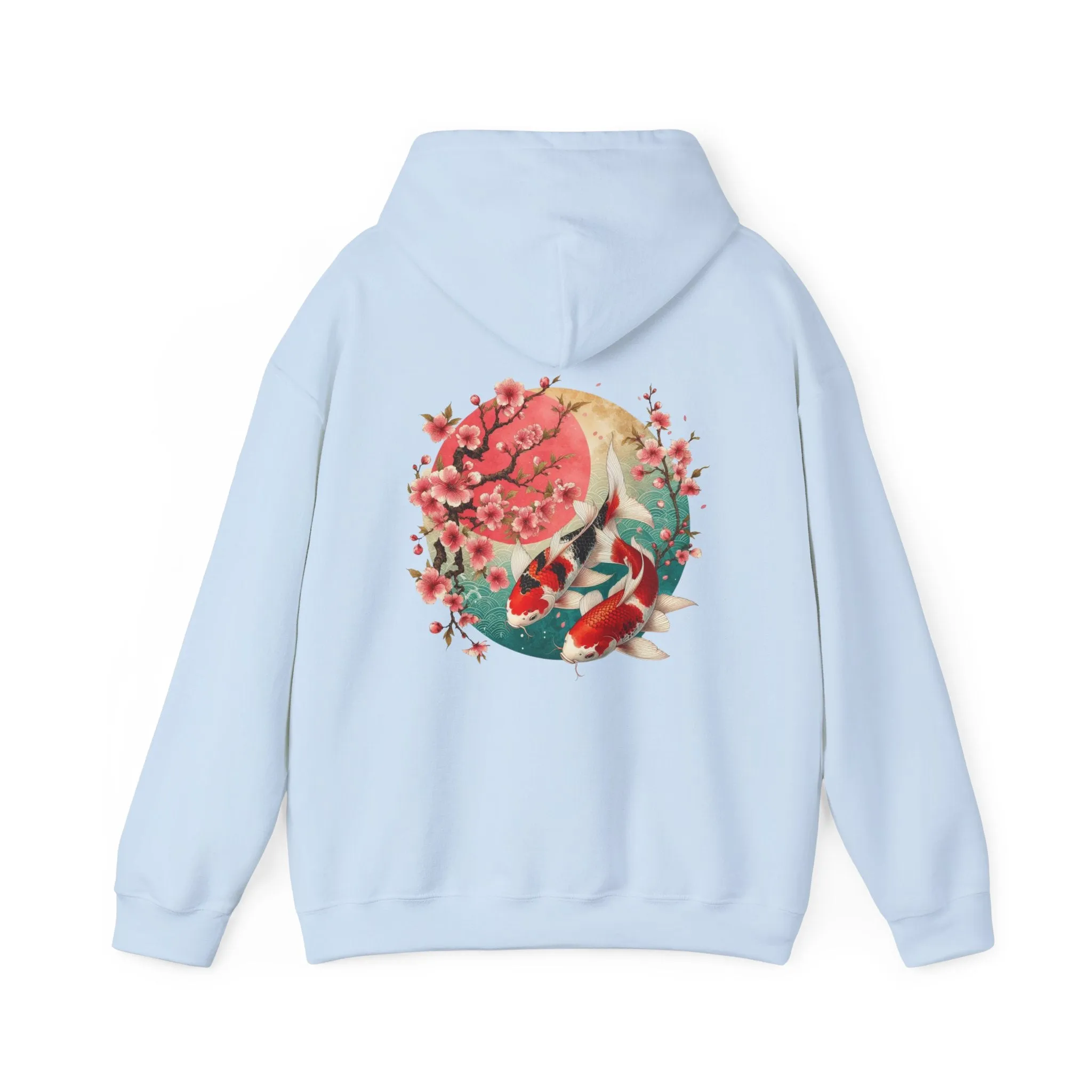 Elegant Koi and Cherry Blossom Hoodie