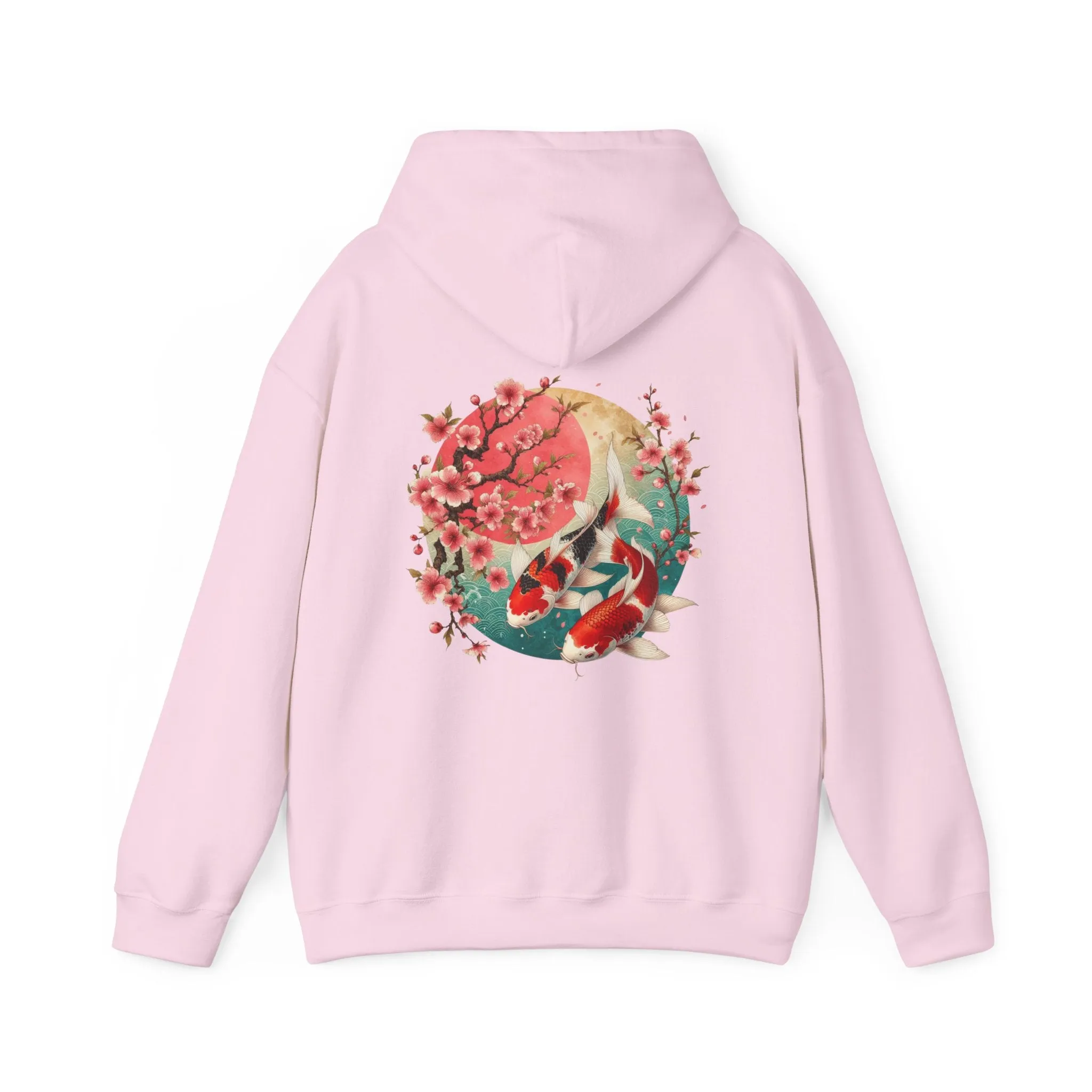 Elegant Koi and Cherry Blossom Hoodie