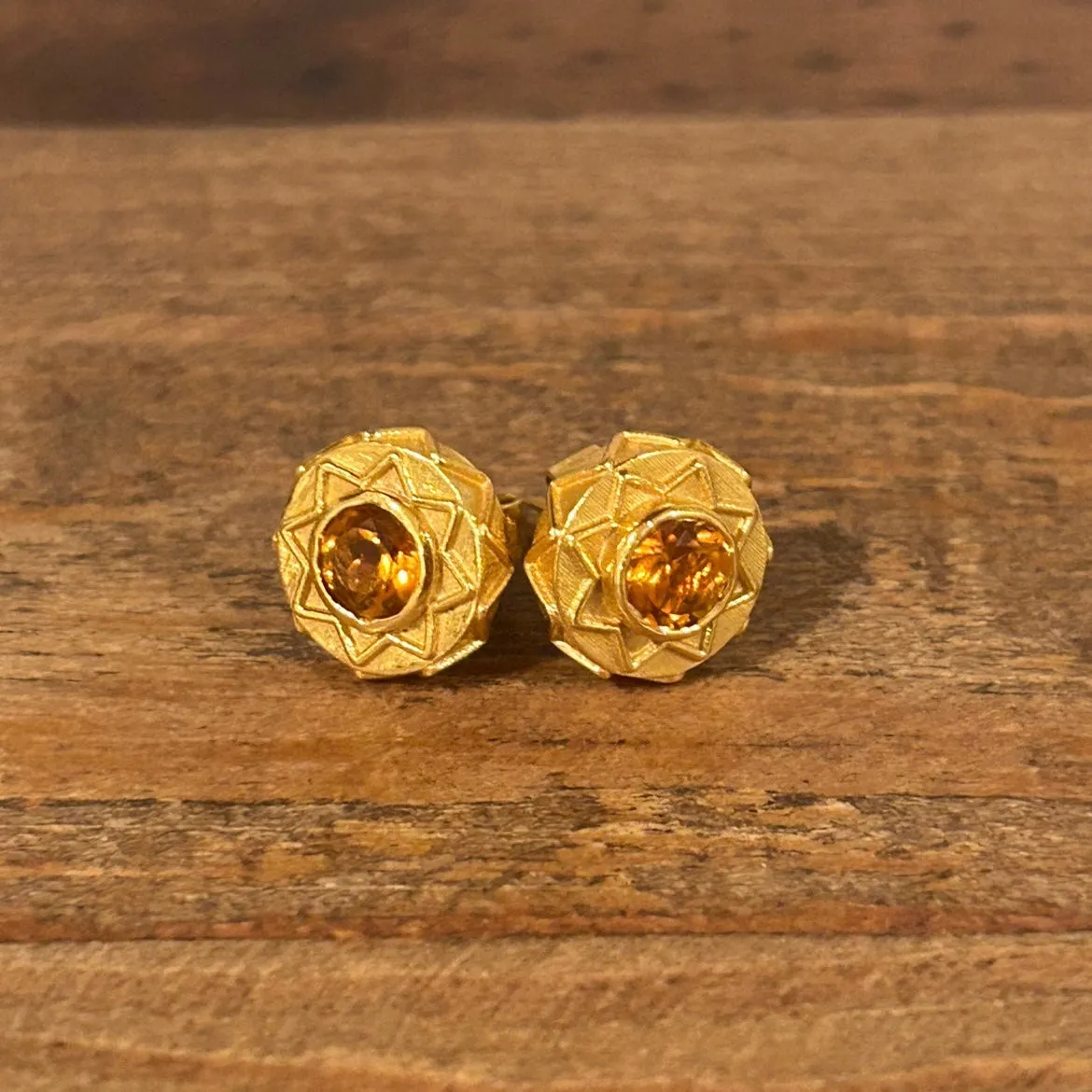 Eli Stud Earrings, Citrine