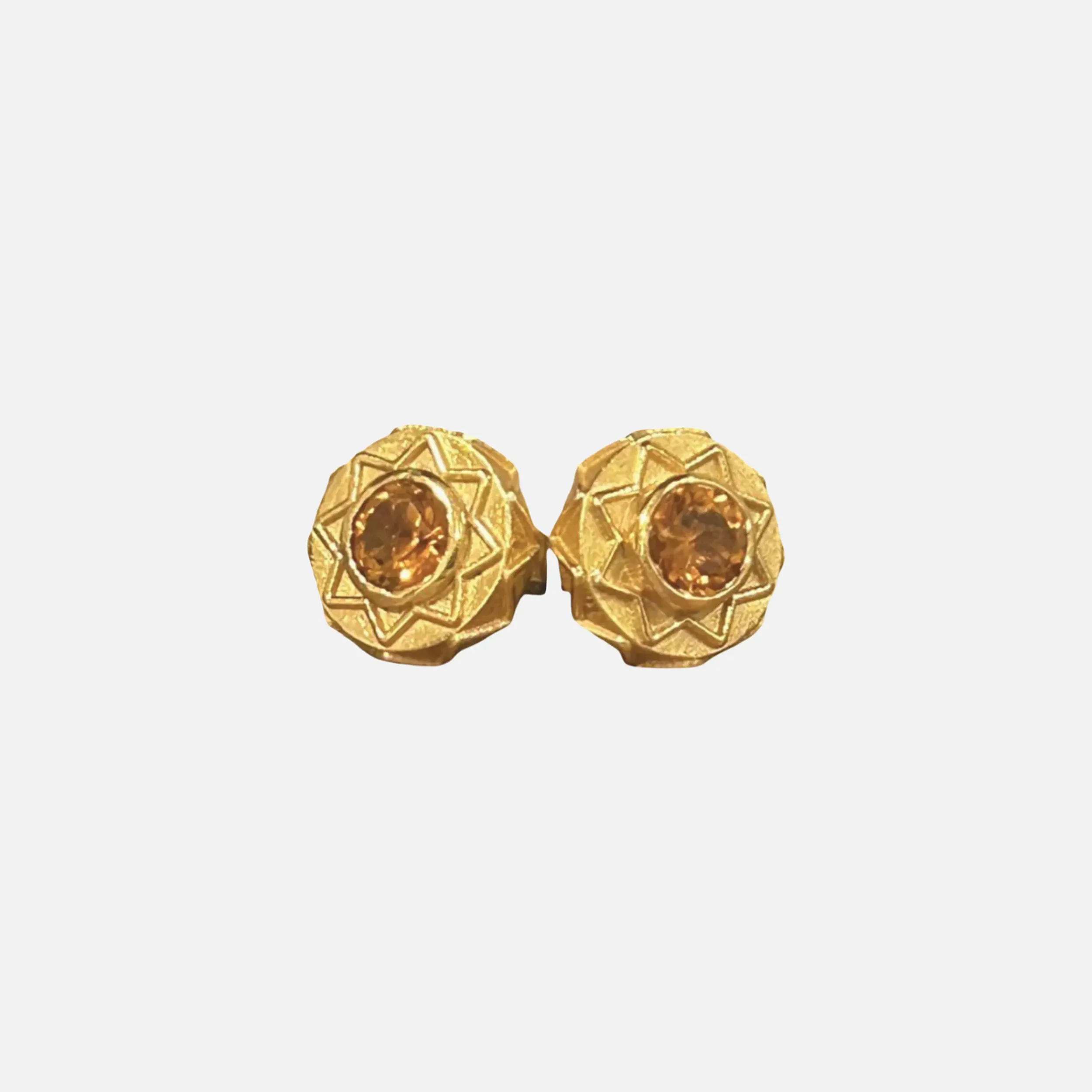 Eli Stud Earrings, Citrine