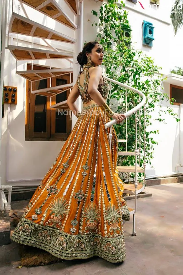 Embellished Designer Lehenga Choli For Mehendi #BN839