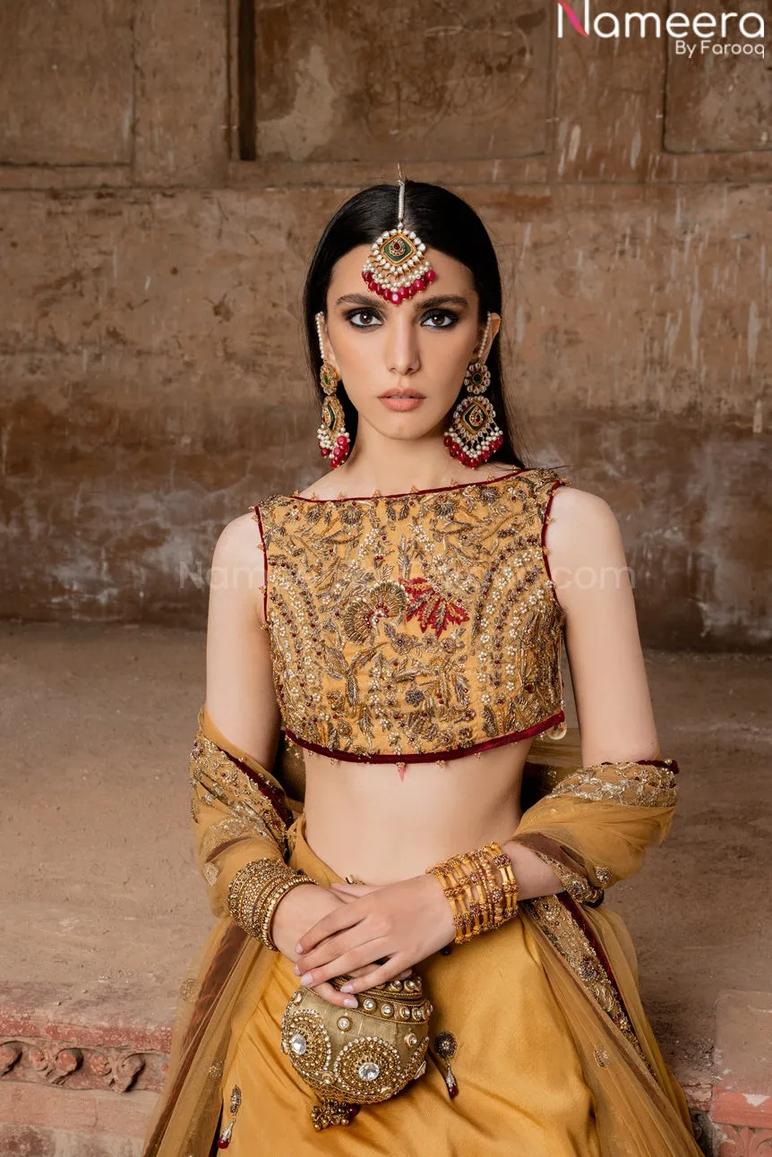 Embroidered Mehndi Designer Dress Lehenga Choli #BN841