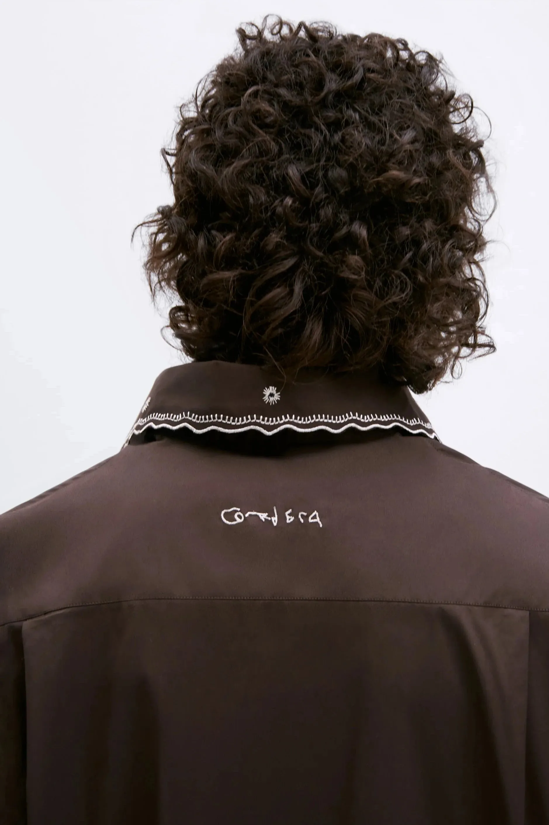 Embroidery Shirt, Chocolate