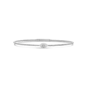 Evil Eye Beaded Lab Diamond Flex Bangle