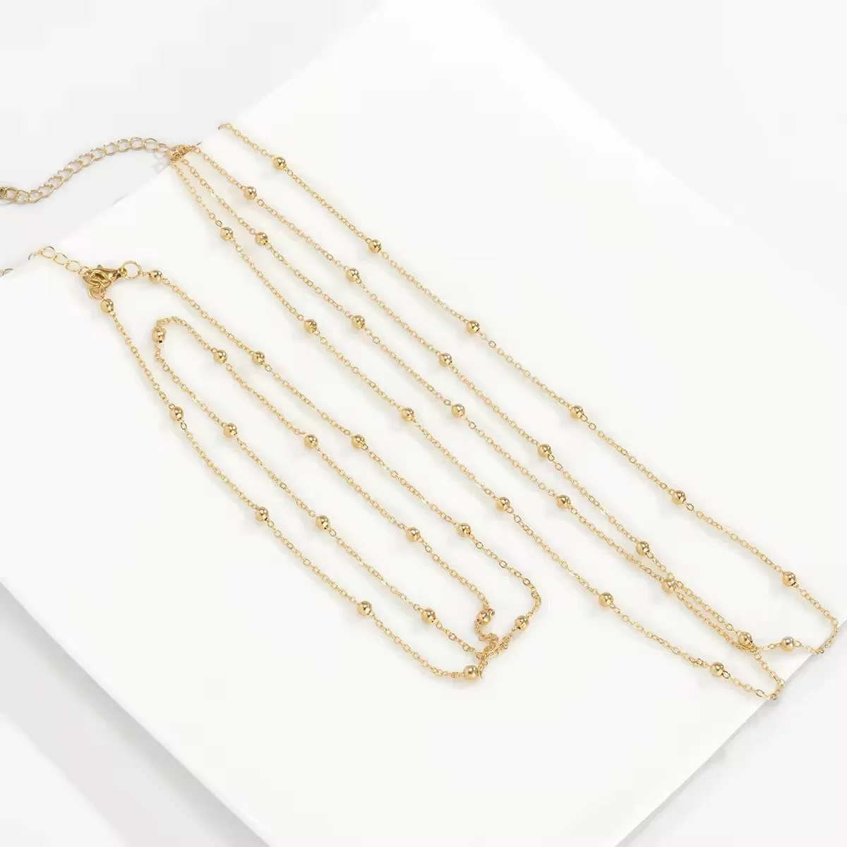 Exaggerated Beaded Charm Long Chain Necklace
