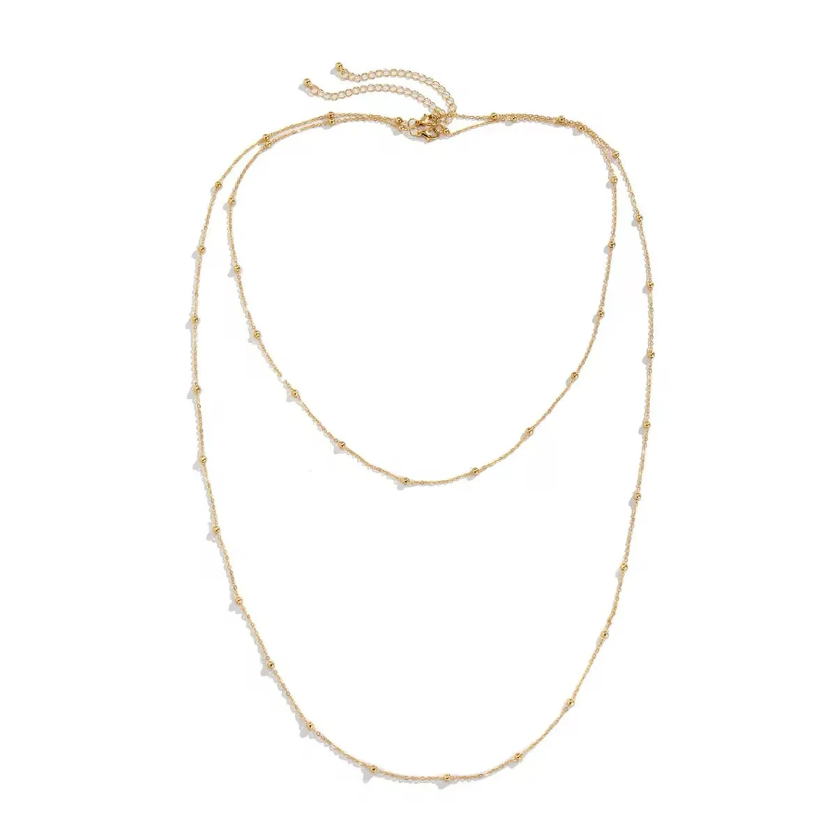 Exaggerated Beaded Charm Long Chain Necklace
