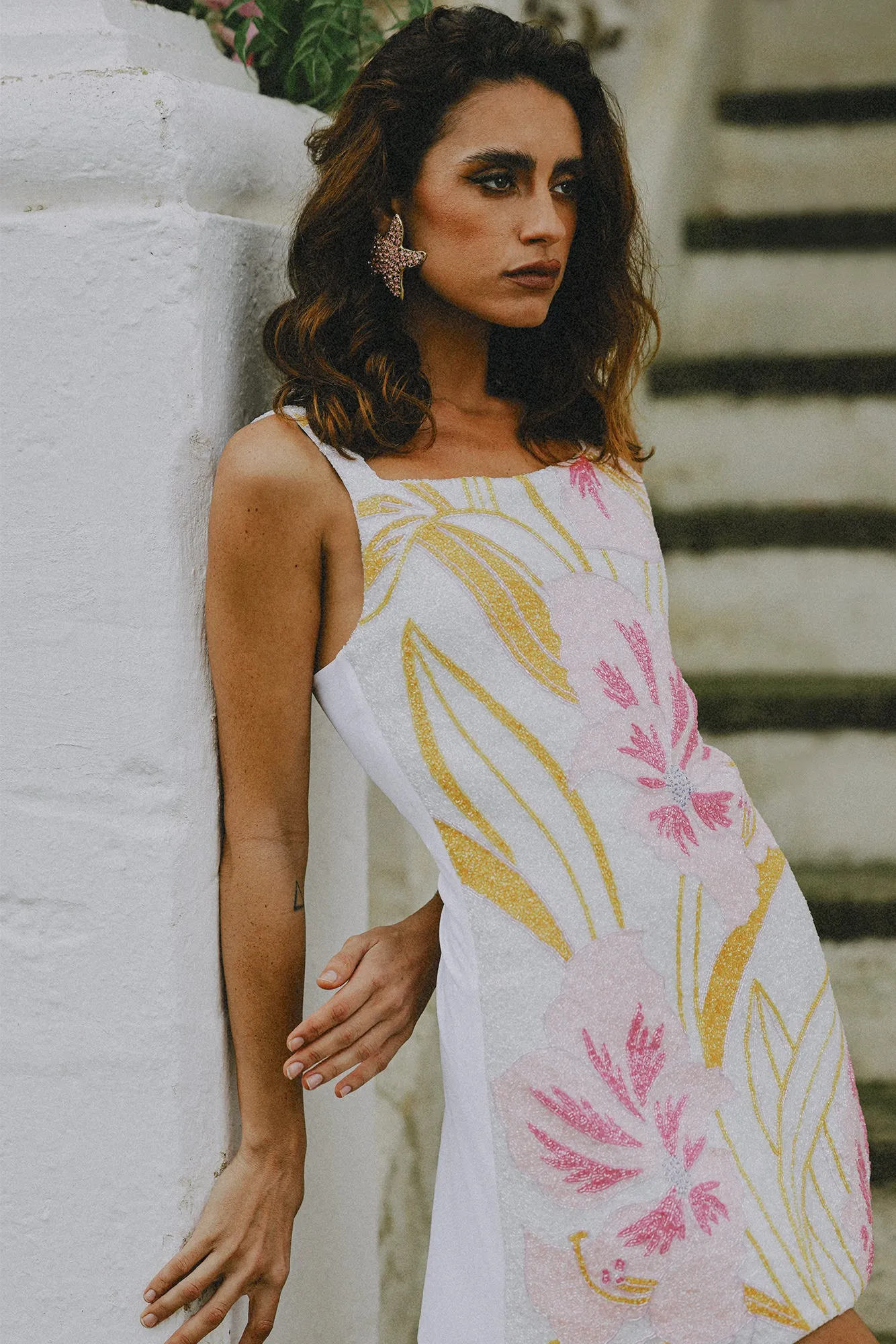 Flora Beaded Mini Dress