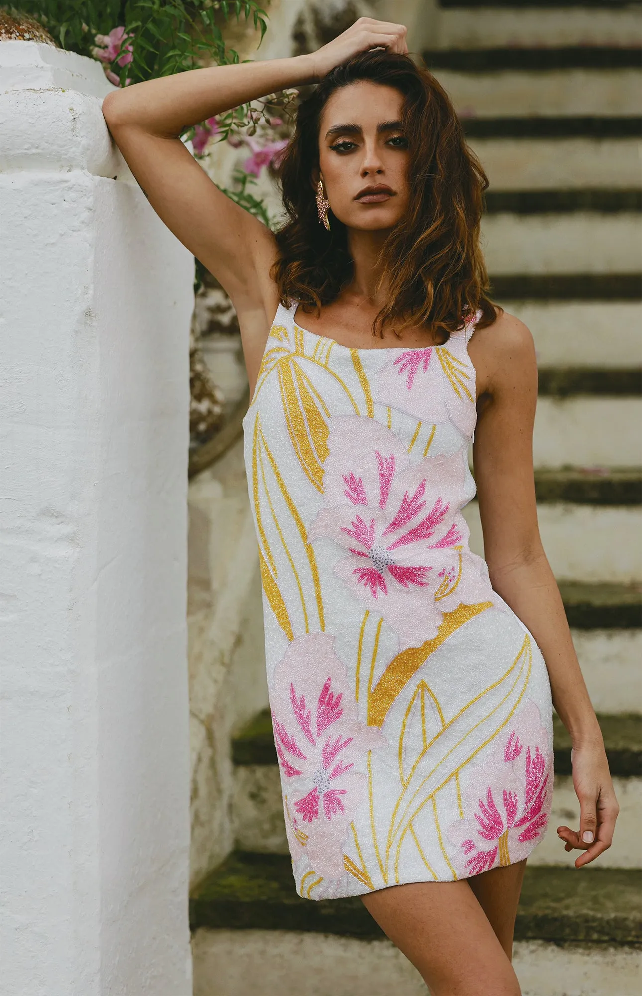 Flora Beaded Mini Dress