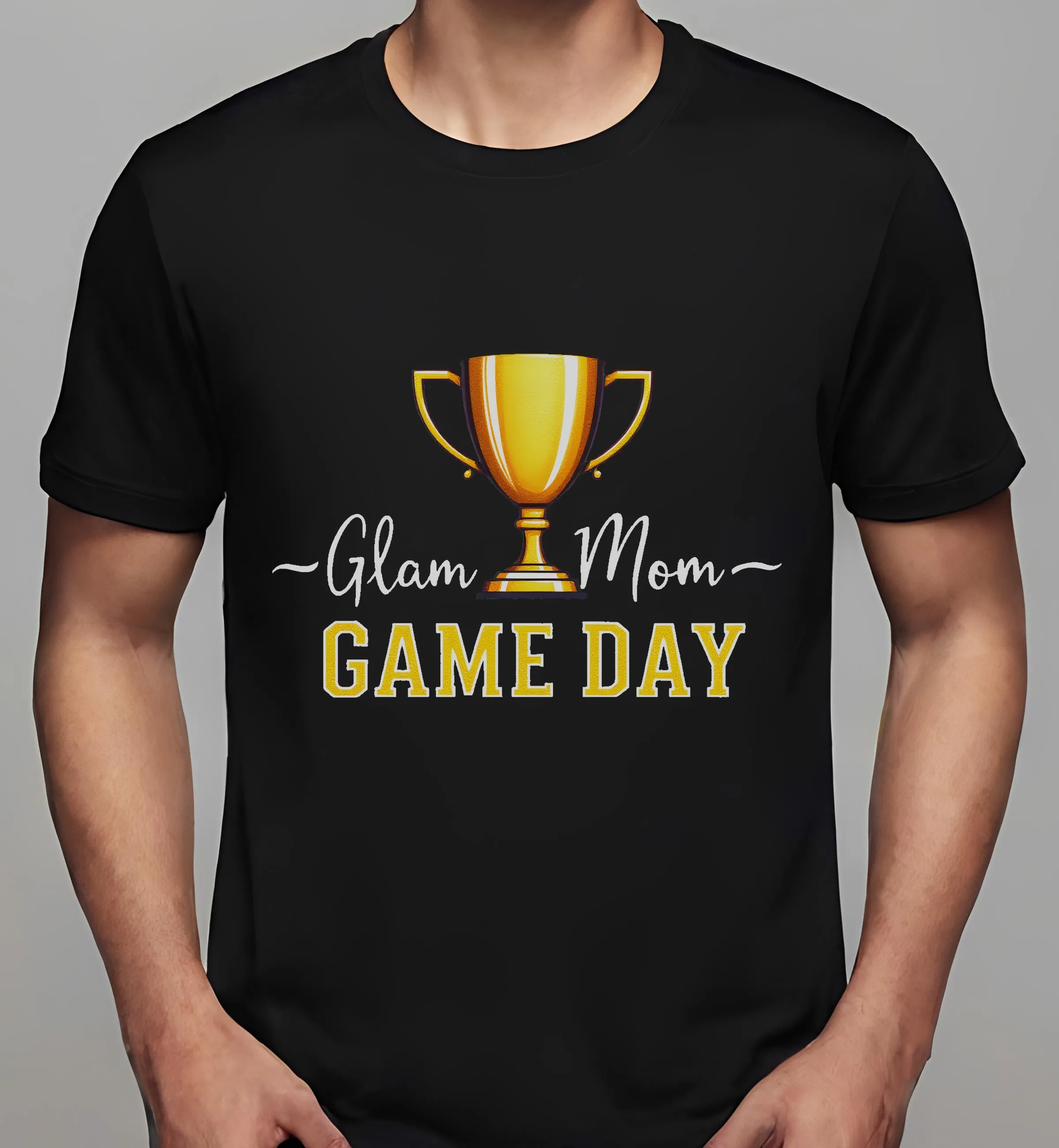 football mom shirts: Glam Mom Game Day Trophy | Classic T-Shirt (Unisex)