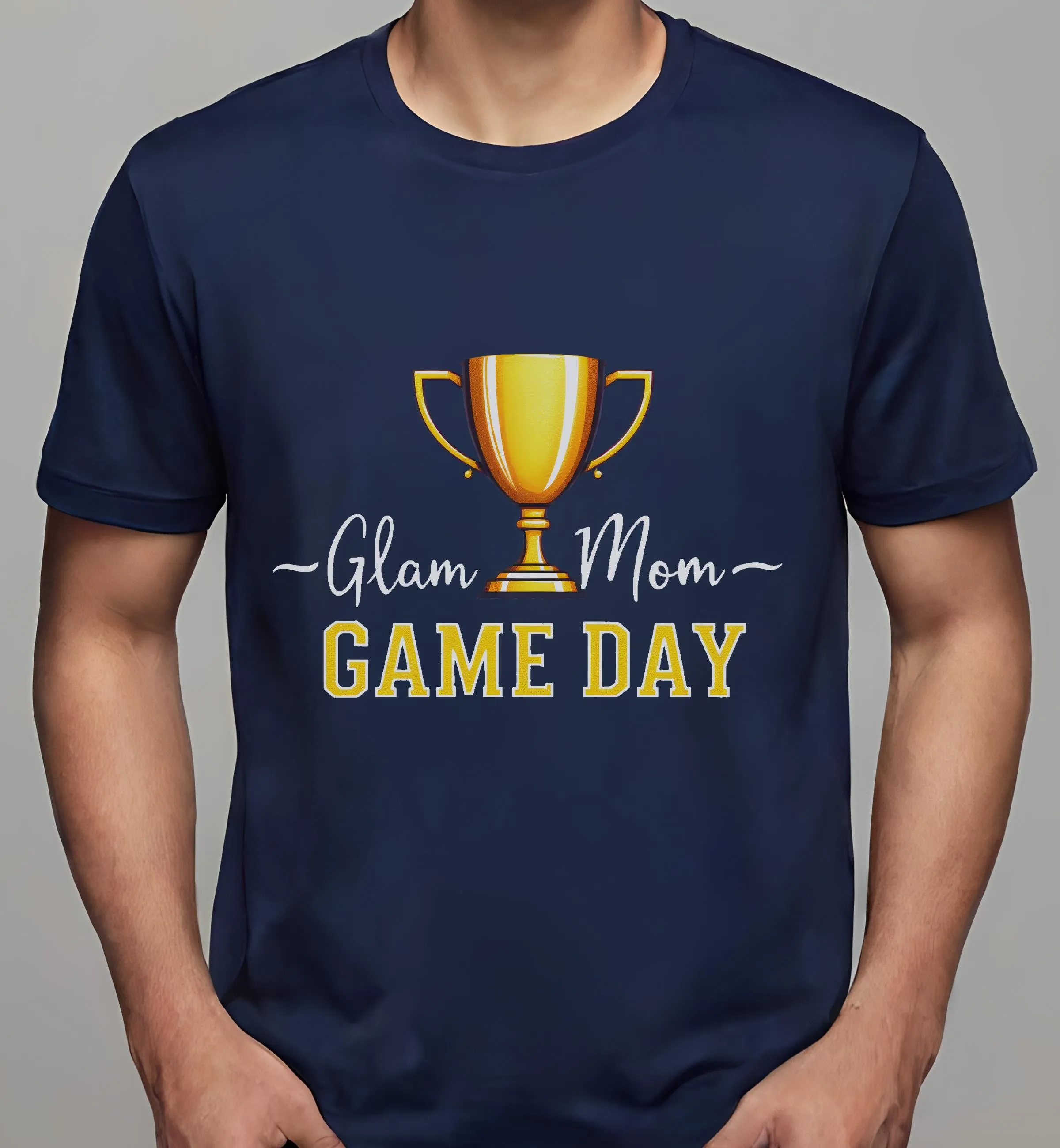 football mom shirts: Glam Mom Game Day Trophy | Classic T-Shirt (Unisex)