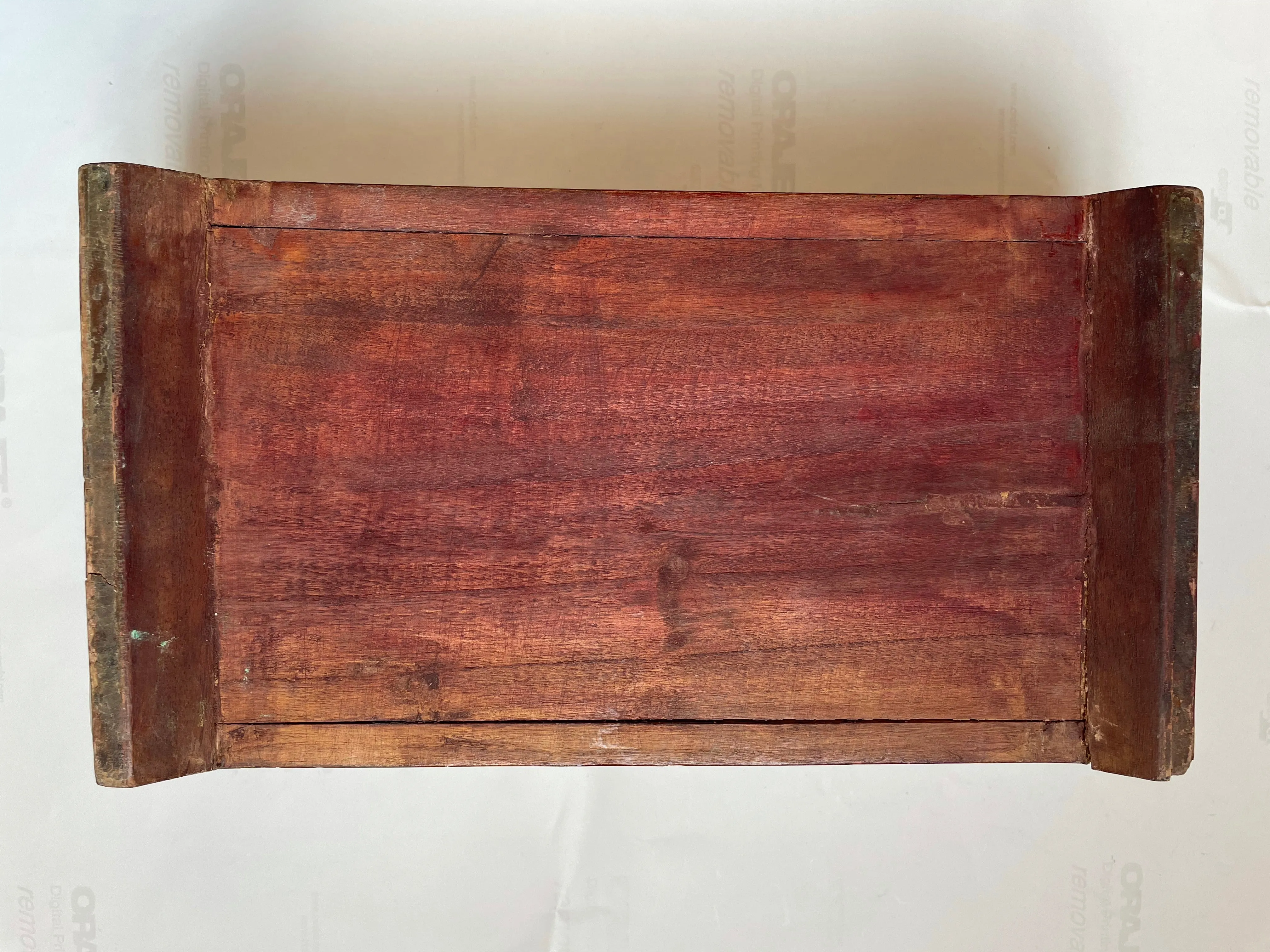 French Art Deco Wooden Box with Mirror