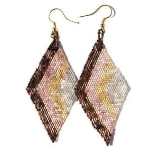 Frida Angles Beaded Earrings Mixed Metallic