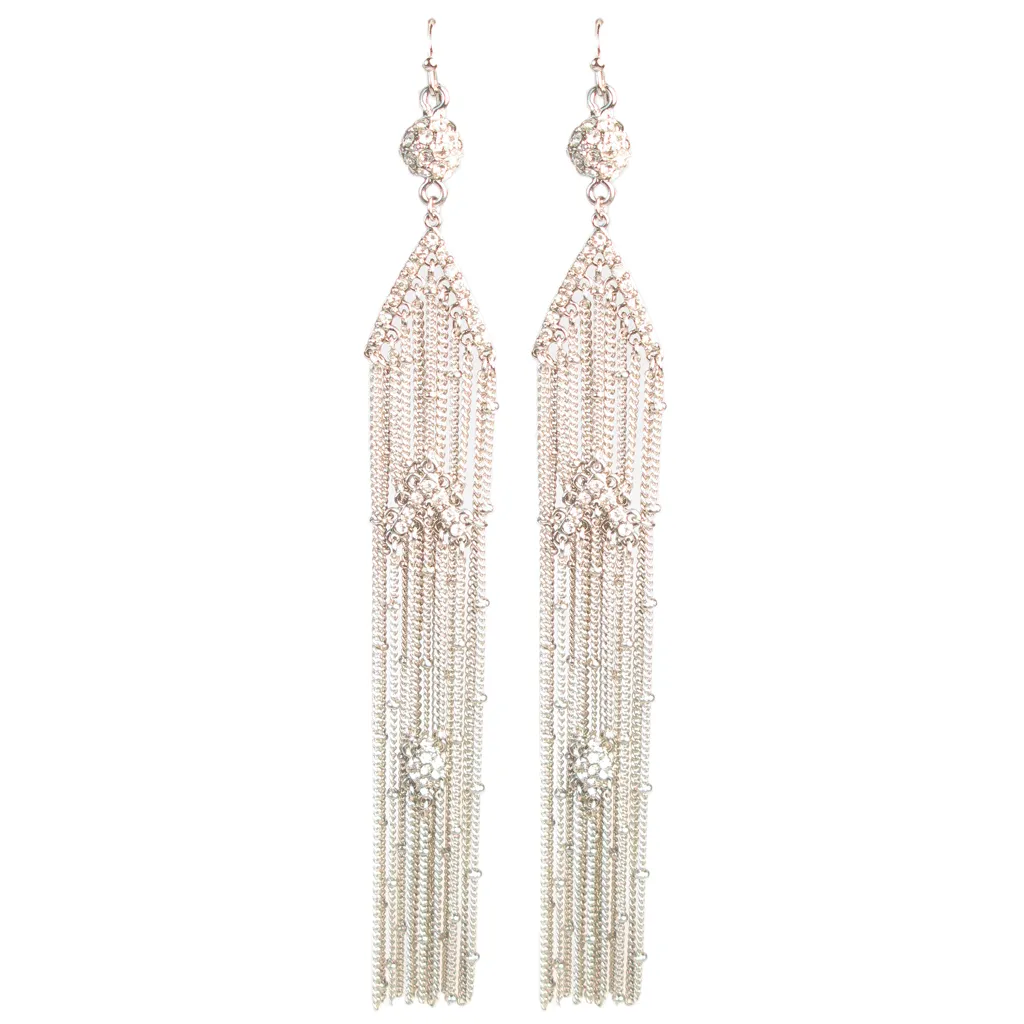 Gatsby Deco Veil Earrings