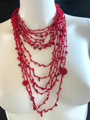 Geometric Beaded Vintage Necklace