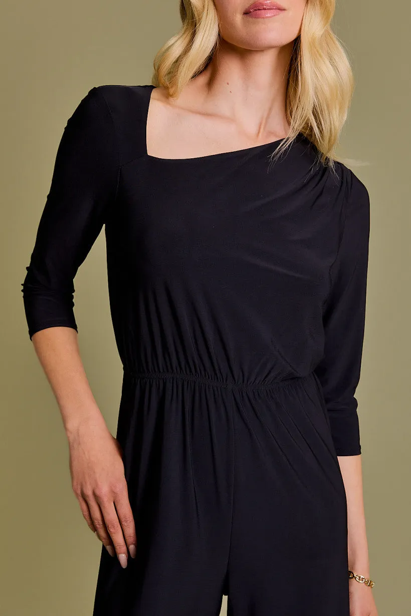 Gilli Clothing Long Sleeve Unbalanced Neck One Shoulder Jumpsuit