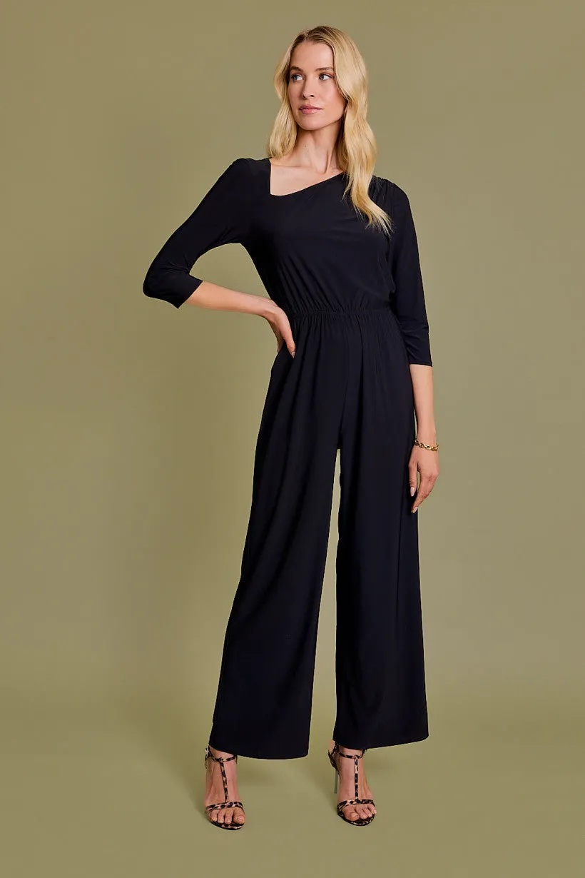 Gilli Clothing Long Sleeve Unbalanced Neck One Shoulder Jumpsuit