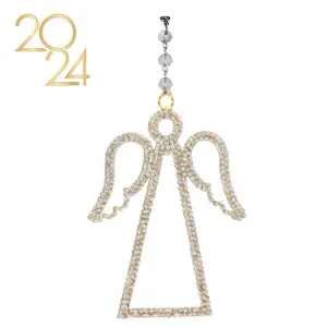 GOLD JEWELED ANGEL (Set/1) OR (Set/3) MAGNETIC CHANDELIER ORNAMENT