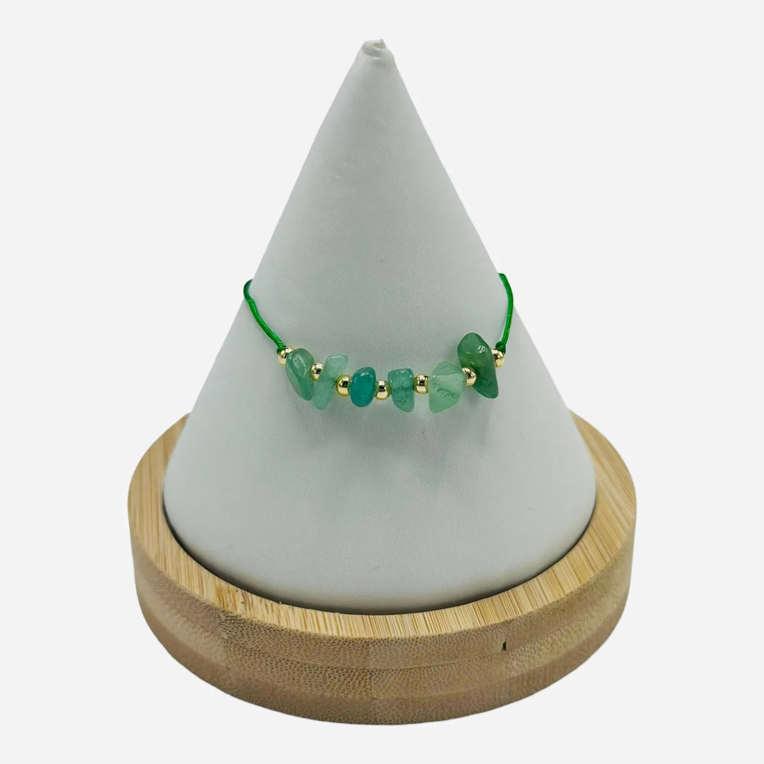 Golden Beaded Natural Stone Bracelet: Radiant Elegance