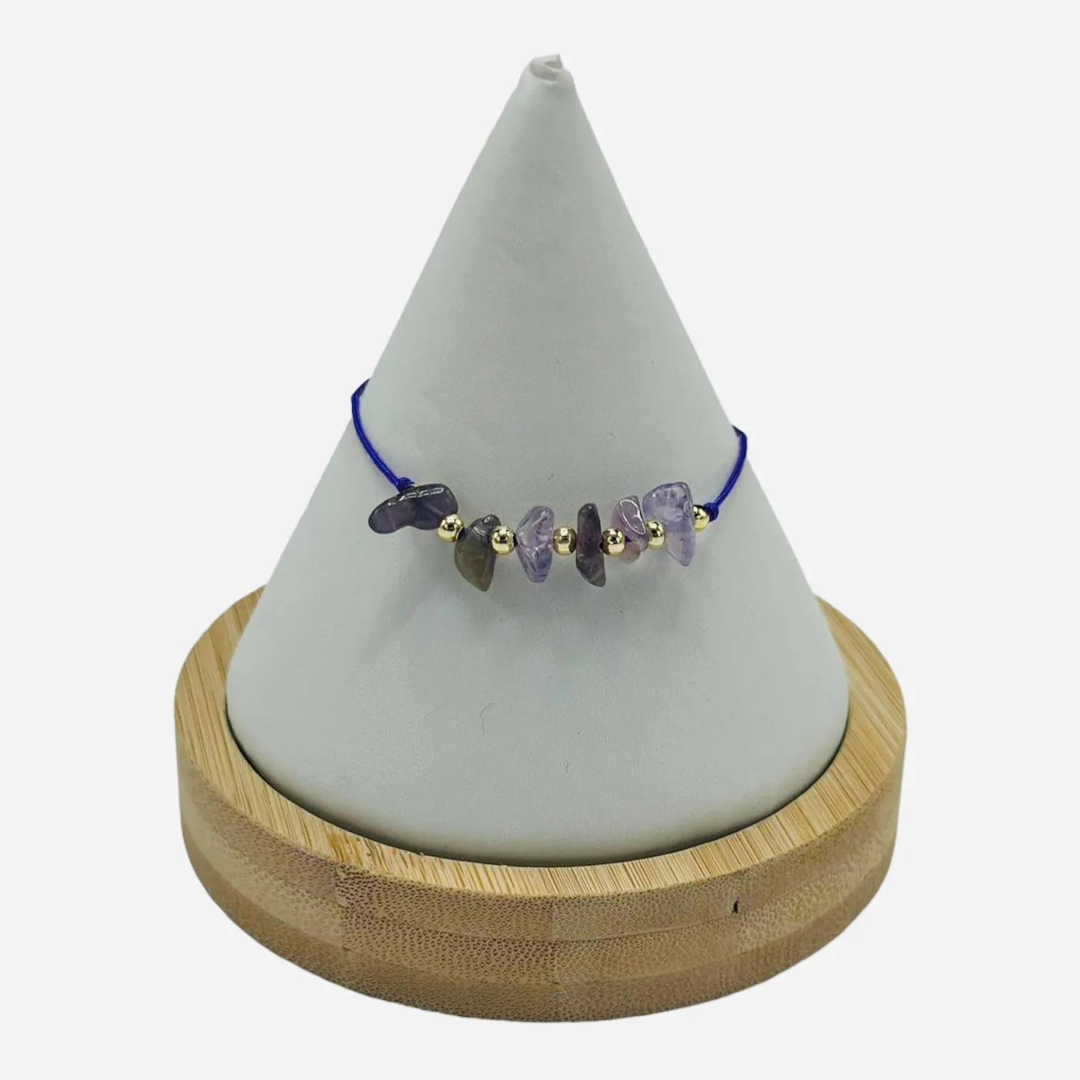 Golden Beaded Natural Stone Bracelet: Radiant Elegance