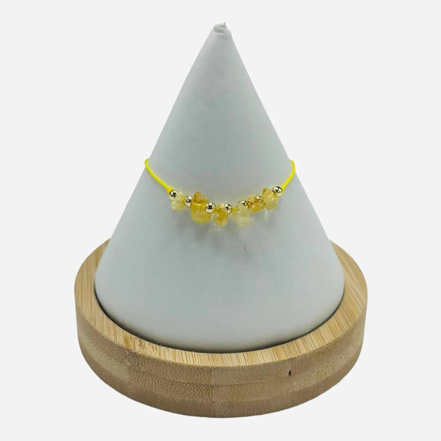 Golden Beaded Natural Stone Bracelet: Radiant Elegance