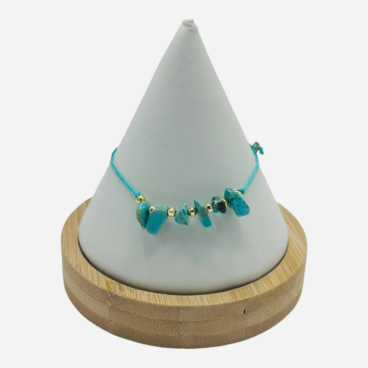 Golden Beaded Natural Stone Bracelet: Radiant Elegance