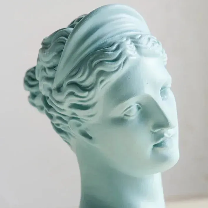 Greek Goddess of Hunting Colored Sculpture