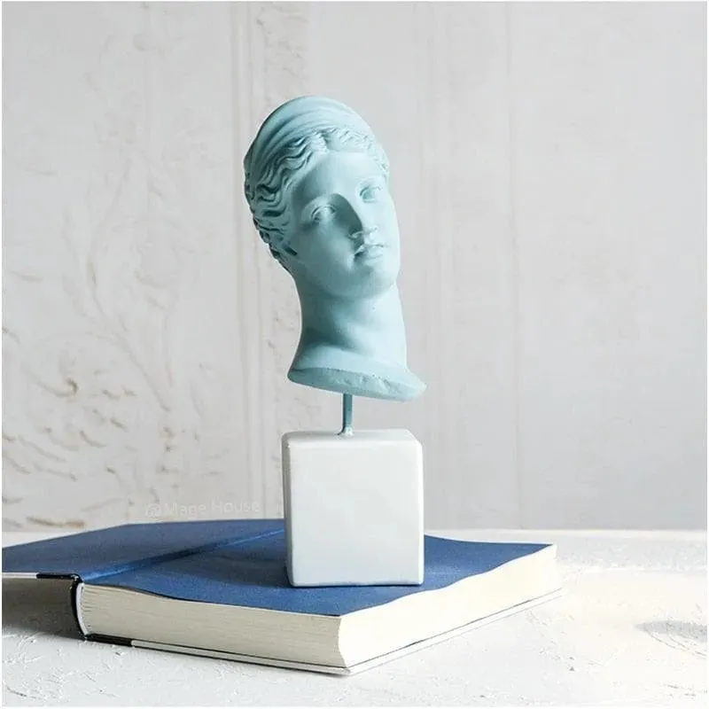 Greek Goddess of Hunting Colored Sculpture