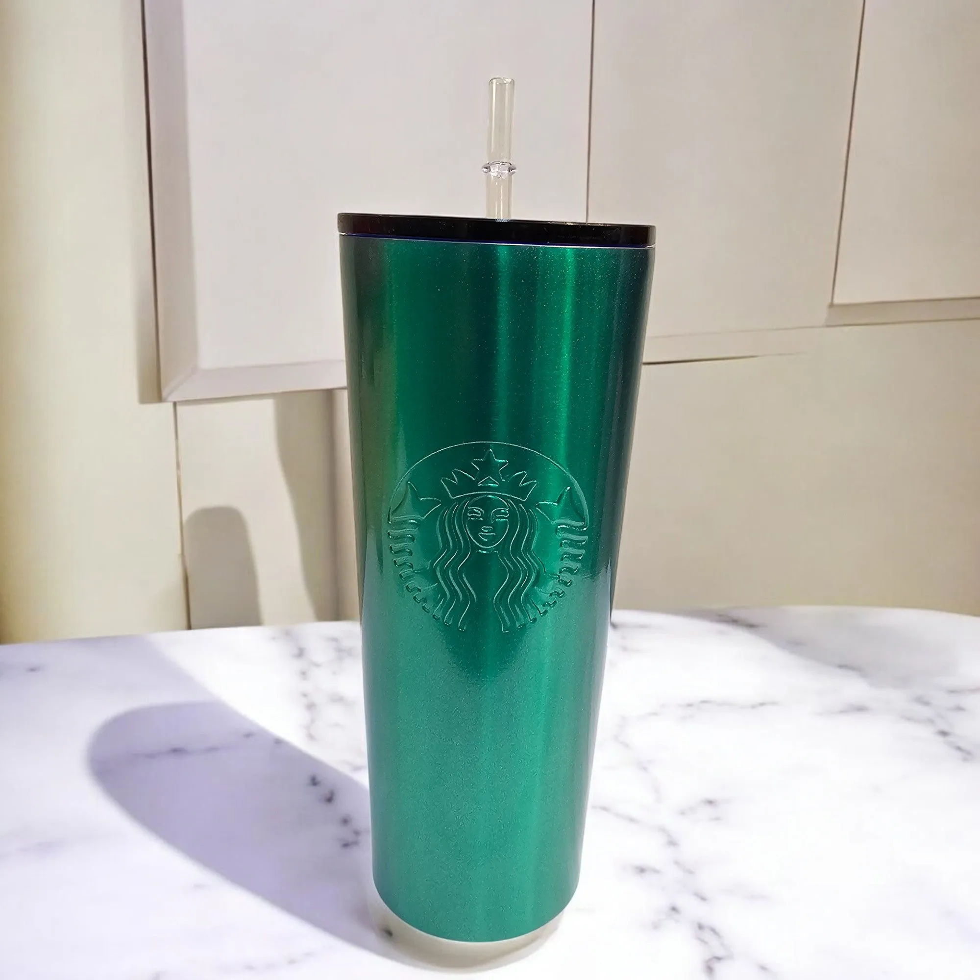 Green Elegance Stainless Steel Tumbler
