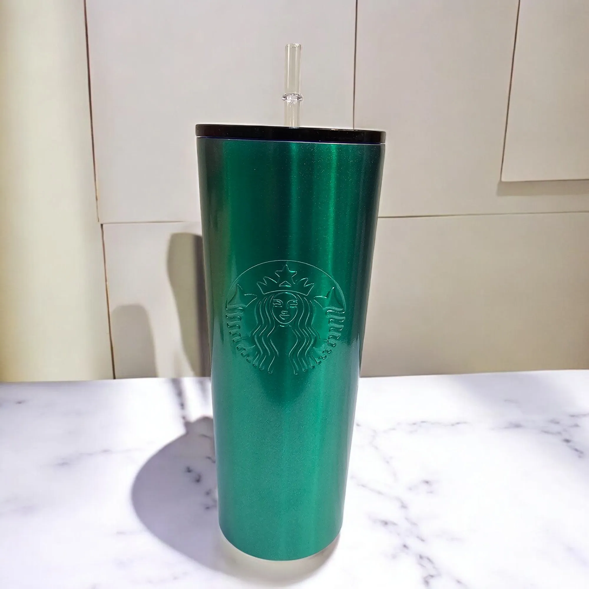 Green Elegance Stainless Steel Tumbler