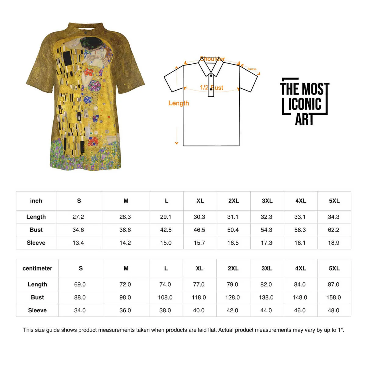 Gustav Klimt The Kiss Polo Shirt