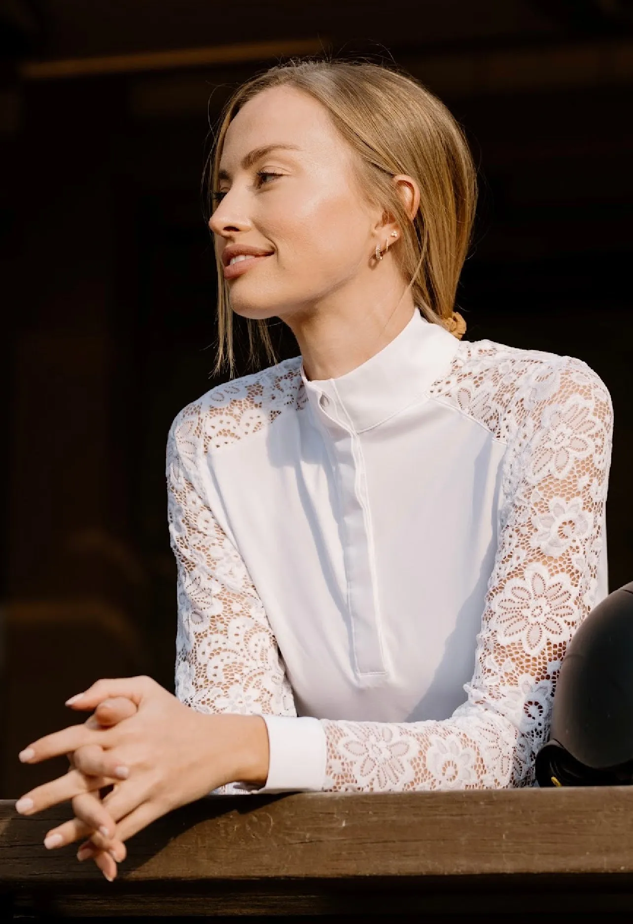Hannah Childs Jaclyn 2.0 Lace Show Shirt With Snaps