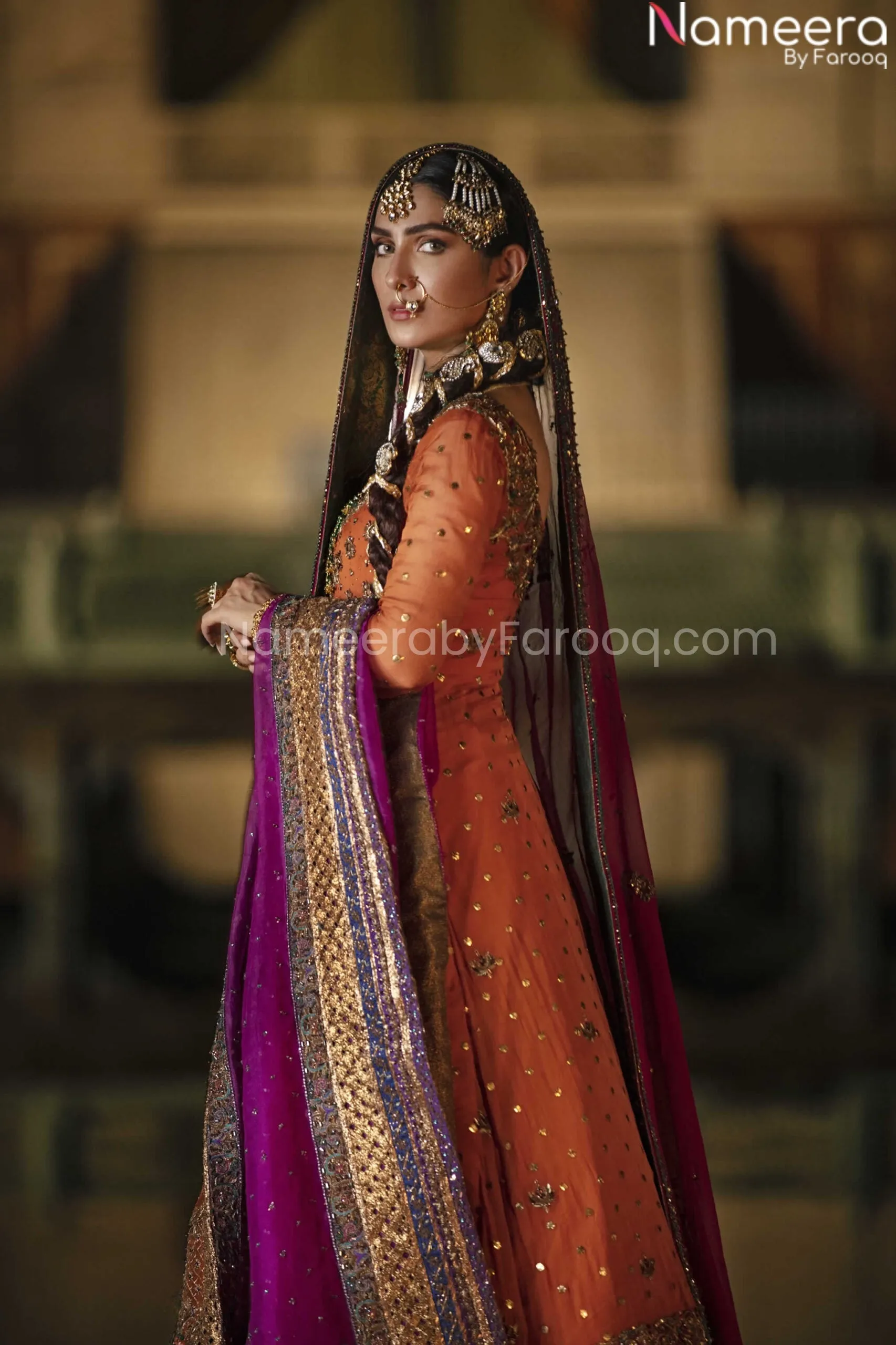 Heavily Embellished Multi-color Bridal Lehenga #BN850