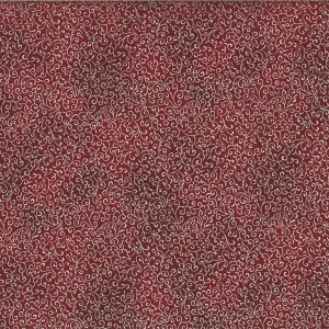 Hoffman Fabrics Holiday Elegance Garnet Silver Scrolling Leaves Cotton Fabric P7618-231S-Garnet-Silver