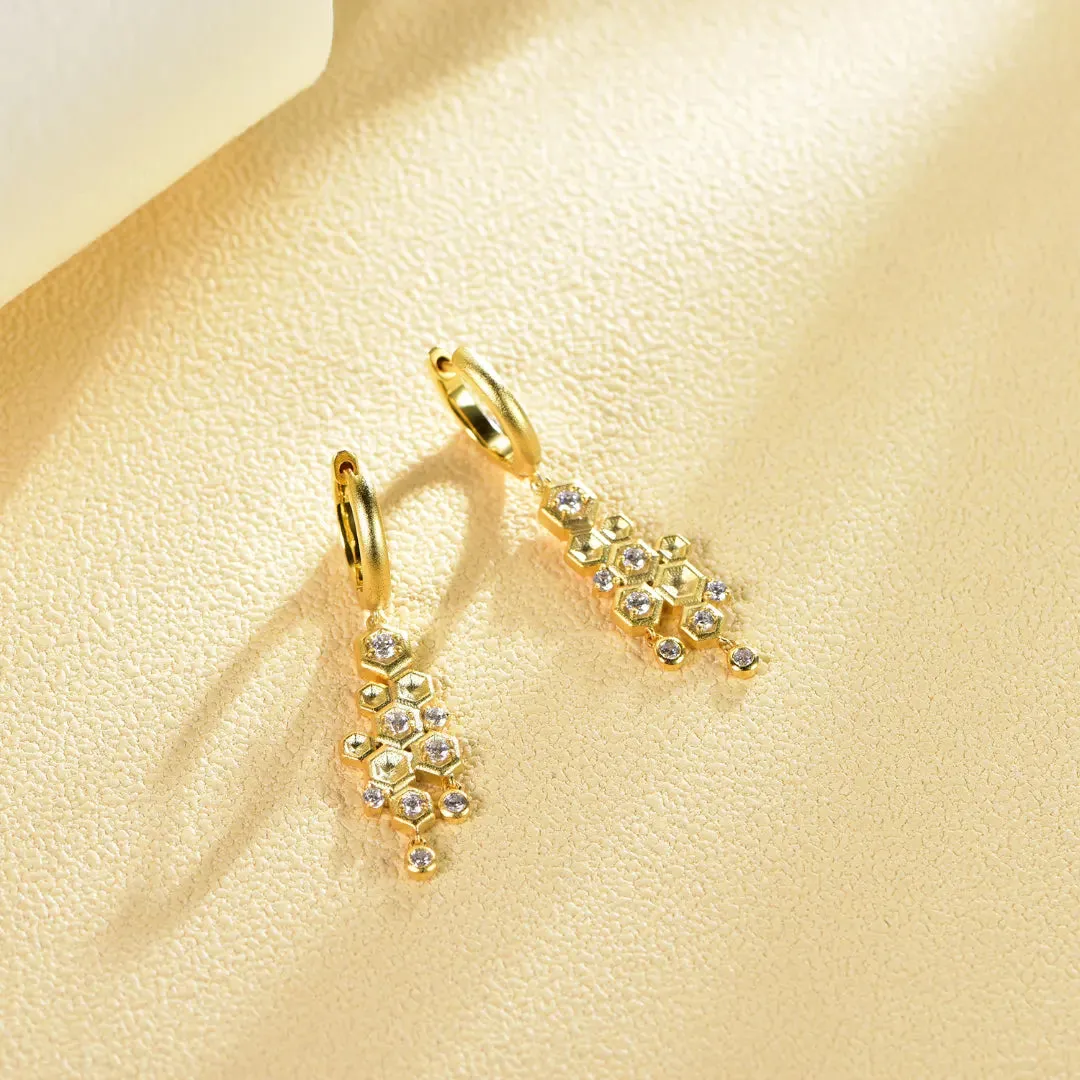 Honeycomb with Honey Hoop Earrings Life With MaK’s collection