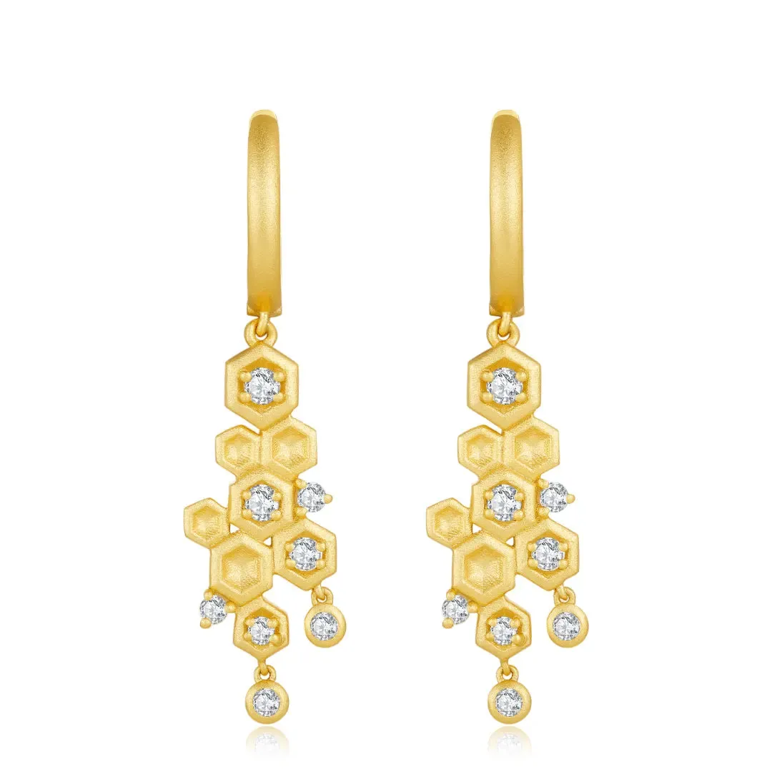 Honeycomb with Honey Hoop Earrings Life With MaK’s collection