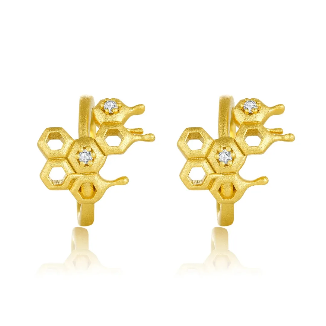 Honeycomb with Honey Hoop Earrings Life With MaK’s Honeycomb Bee Kind Jewelry Collection