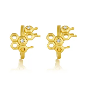 Honeycomb with Honey Hoop Earrings Life With MaK’s Honeycomb Bee Kind Jewelry Collection